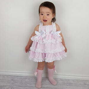 Ceyber Baby Girls Pink Ruffle Dress 3M-36M