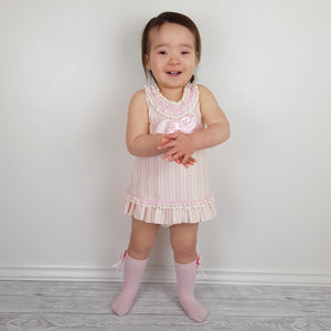 Ceyber Baby Girls Pink Stripe Dress 3M-36M