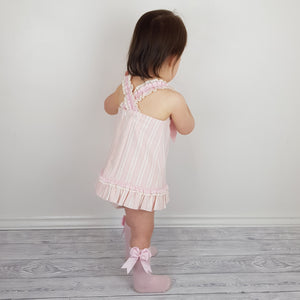 Ceyber Baby Girls Pink Stripe Dress 3M-36M