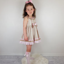 Load image into Gallery viewer, Ceyber Older Girls Pink and Tan Dress