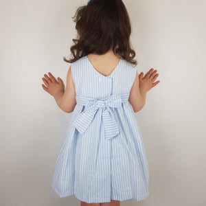 Sardon Blue Stripe Dress 3Y-8Y