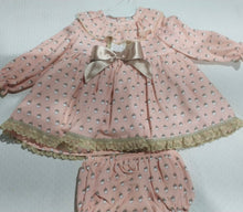 Load image into Gallery viewer, Ceyber Baby Girls Tan Acorn Dress 3M-36M
