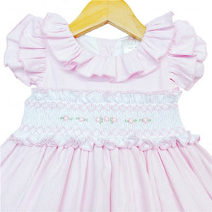 Wee Me Baby Pink Smocked Dress
