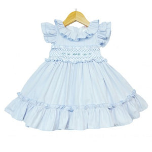Wee Me Baby Blue Smocked Dress