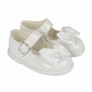 Baypods White Small Bow Hard Soled Shoe