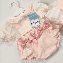Load image into Gallery viewer, Ceyber Baby Pink And Cream Romper 3M-36M