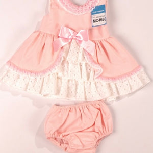 Ceyber Baby Girls Pink Layered Dress 3M-36M